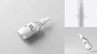 9064+ Plastic Spray Bottle With Frosted Overap PSD Mockup Modern and Unique Freebie PSD