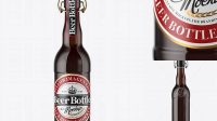 9075+ 500ml Dark Amber Beer Bottle With Swing Top PSD Mockup High-Quality Creative PSD