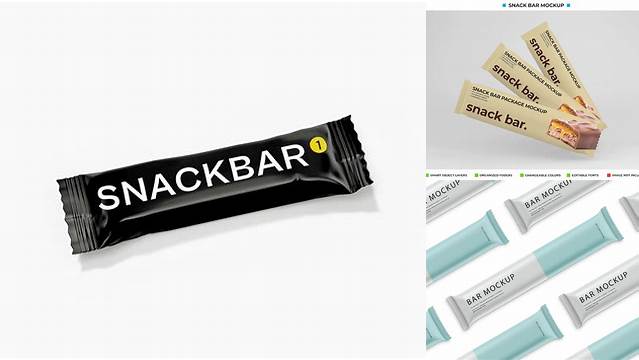 9076+ Kraft Paper Snack Bar PSD Mockup Front View Free Download Design Mockup