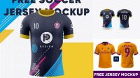 9080+ Free Soccer Jersey Mockup PSD Free Download