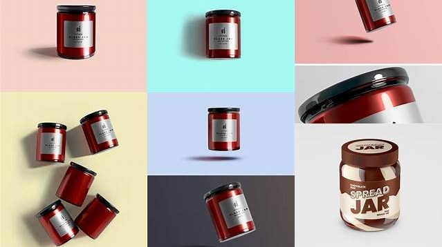 9080+ Glass Jar With Oriental Spread PSD Mockup PSD Download