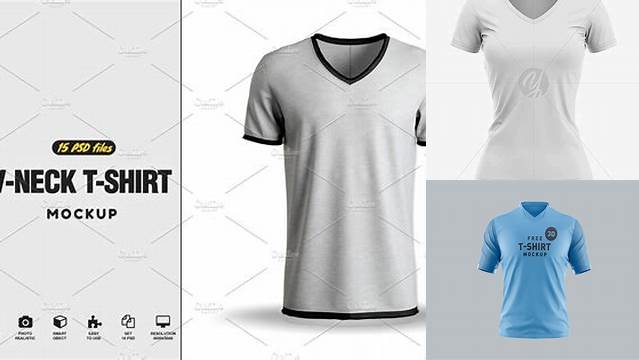 9087+ Women’s Slim-Fit V-Neck T-Shirt PSD Mockup Front Half-Side View Exclusive Free PSD Mockups