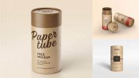 9091+ Opened Kraft Paper Tube PSD Mockup Premium Mockup Freebie