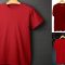 9098+ Mockup Kaos Merah Maroon Easy Editable