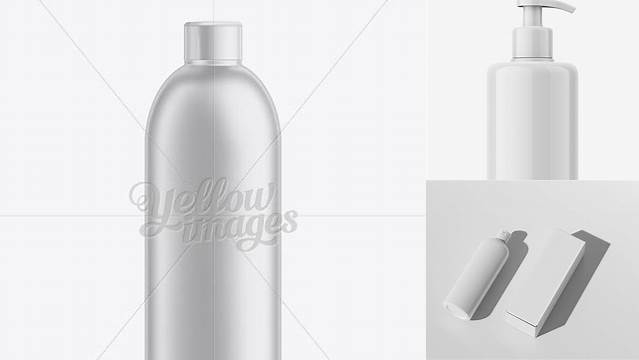 910+ White Plastic Cosmetic Bottle with Cap 500 ml Versatile Mockup for Designers