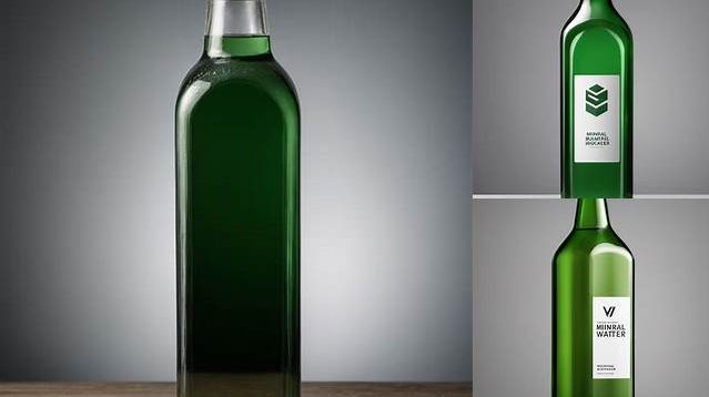 9107+ Square Green Glass Bottle PSD Mockup Digital Resource Free Download