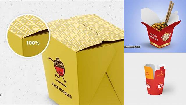 911+ Noodles Box PSD Mockup Stylish Free PSD