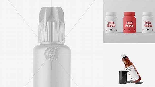 9110+ 5ml Plastic Bottle PSD Mockup Advanced Editable Template Free