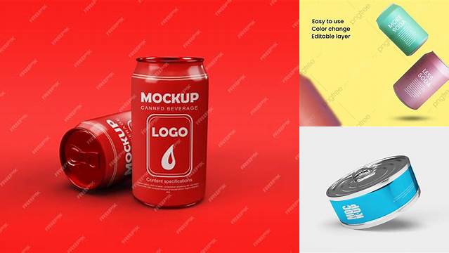 9110+ 5oz Cans PSD Mockup Fully Editable PSD Template