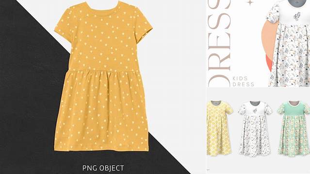 9112+ Kids Dress Mockup High Resolution