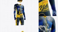 9112+ Men’s Full Cycling Time-Trial Kit PSD Mockup Hero Shot High Resolution