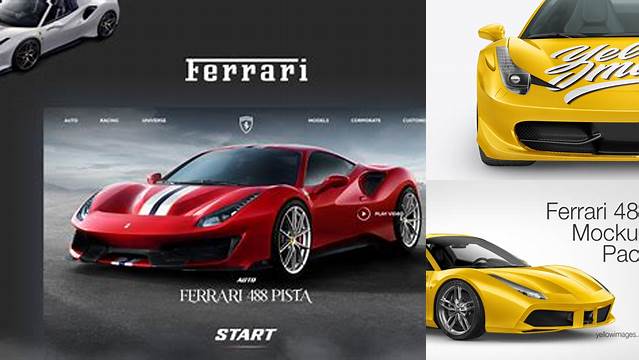 9114+ Ferrari Mockup PSD Download