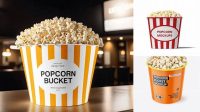 9116+ Popcorn Bucket Mockup Free Easy Editable