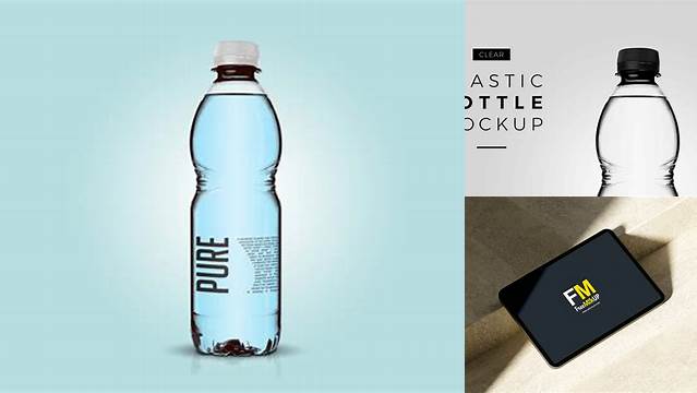 9117+ Clear Plastic Bottle With Tablets PSD Mockup Smart Object PSD Template