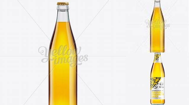 9119+ NRW Bottle With Gold Beer 500ml Premium Design Freebie