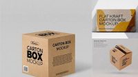 9120+ Carton Box PSD Mockup Half Side High-Resolution Editable PSD