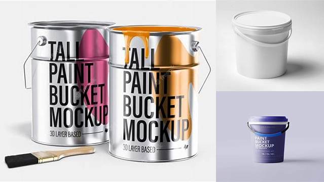 9122+ Paint Bucket Mockup Smart Object PSD