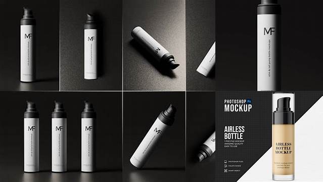 9124+ Airless Pump Bottle Mockup Free Mockup Templates