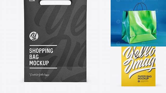 9127+ Matte Shopping Bag Front View Exclusive Free Photoshop Mockup