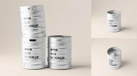 9128+ Half Barrel Keg PSD Mockup Creative and Modern PSD Freebie