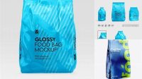 913+ Glossy Food Bag PSD Mockup Half Side View Unique Free Photoshop Files