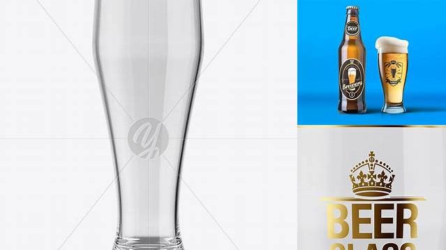 9132+ Empty Weizen Beer Glass PSD Mockup Customizable Layered Design PSD