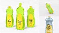 9135+ 1L Dishwashing Liquid Bottle PSD Mockup Free Mockup PSD Template