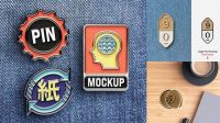 914+ Logo Enamel Pin Mockup Free Download Layered Photoshop Template