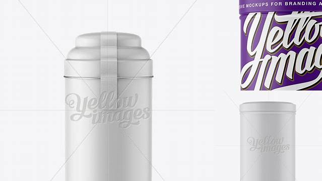 9140+ Matte Storage Jar with Paper Label Front View Stylish PSD for Free