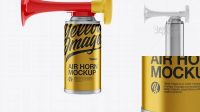 9142+ Portable Air Horn Metallic Can PSD Mockup Custom Mockup Graphic Design