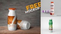 9145+ Strawberry Yogurt Bottle with a Tag PSD Mockup Free Graphic Design Resource