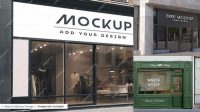 9146+ Storefront Mockup Free PSD Download