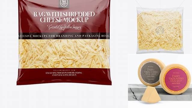 9148+ Plastic Bag with Shredded Cheese PSD Mockup Elegant and Stylish Mockup