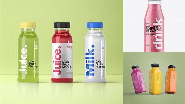 9148+ Shaker Bottle with Strawberry Smoothie PSD Mockup Fully Editable PSD Template