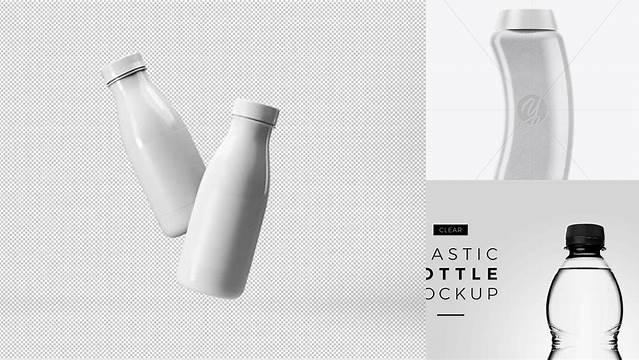 9149+ Plastic Bottle with Salt PSD Mockup High-Resolution Graphic