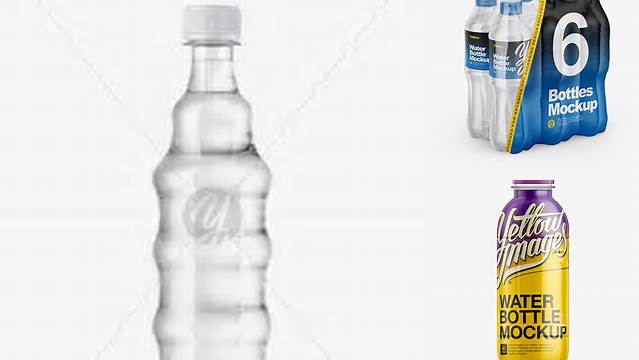 9150+ Clear Plastic Bottle With Shrink Sleeve PSD Mockup Exclusive Digital PSD Resource