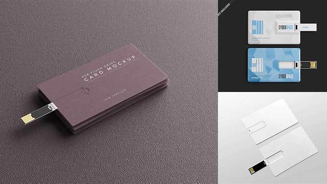 9152+ Usb Card Mockup Psd High Resolution