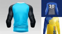 9155+ Long Sleeve Jersey Mockup Psd Free Smart Object PSD Template