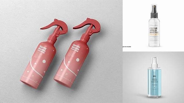 9157+ Glass Sprayer Bottle with Transparent Cap PSD Mockup Free Graphic Mockup PSD