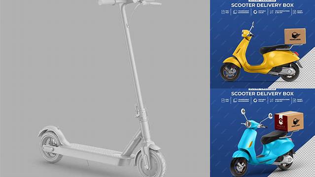 9163+ Scooter Mockup Free Creative Design File