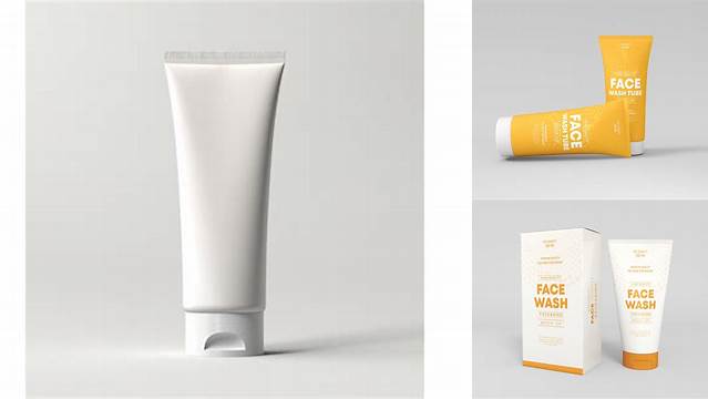 9164+ Face Wash Tube Mockup Hight Resolution