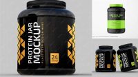 9165+ 4.59LB Protein Jar PSD Mockup Advanced and Editable PSD Template Free