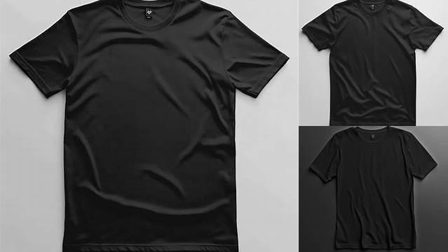 9166+ Kaos Mockup Hitam Creative and Modern PSD Freebie