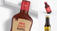 9170+ Smoky Barbecue Sauce Bottle PSD Mockup Unique and Creative Free PSD File