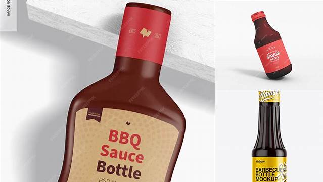 9170+ Smoky Barbecue Sauce Bottle PSD Mockup Unique and Creative Free PSD File