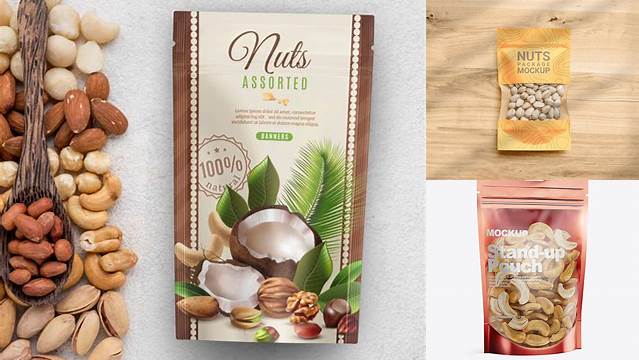 9171+ Nuts Packaging Mockup Free Layered PSD File