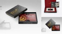 9173+ Gift Card in a Box PSD Mockup Front View High-Angle Shot Professional Editable Freebie PSD