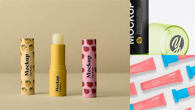 9173+ Opened Matte Lip Balm Tube PSD Mockup Exclusive PSD Design Freebie