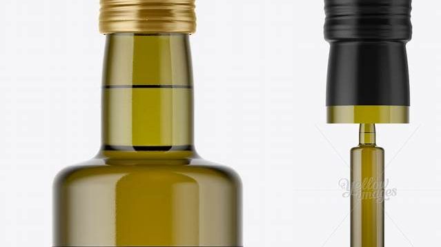 9175+ 750ml Antique Green Glass Bottle with Olive Oil PSD Mockup Download Free Editable PSD Template