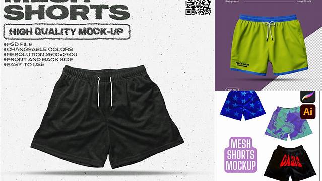 9183+ Mesh Short Mock Up PSD Download